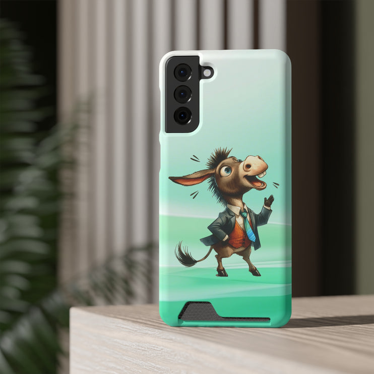 EnchantGuard Phone Case with Card Holder: Style Meets Functionality - Donkey