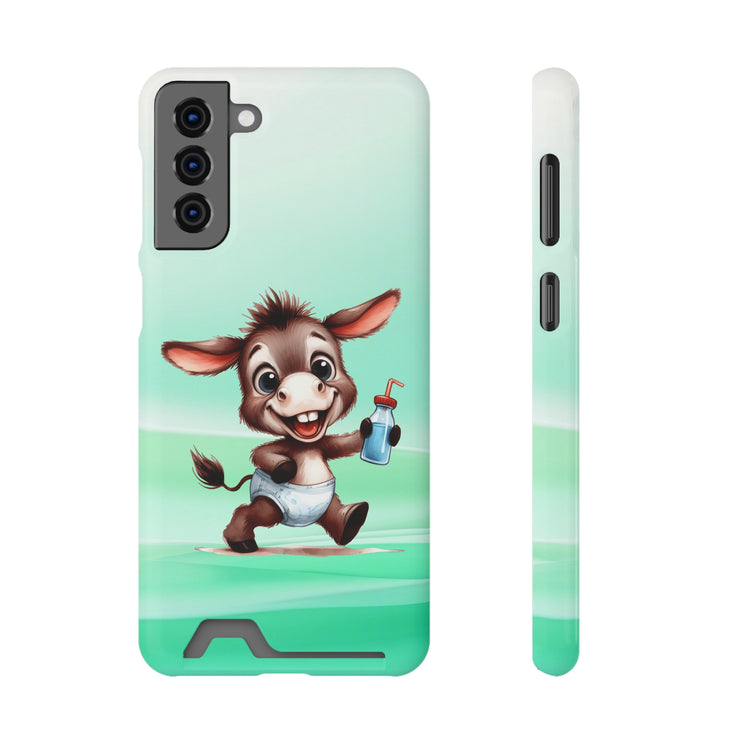 EnchantGuard Phone Case with Card Holder: Style Meets Functionality - Donkey