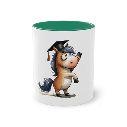 Harmony Two-Tone Coffee Mug: Sip in Style, Revel in Comfort - Horse