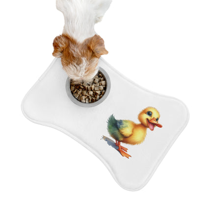 CharmPaws Pet Feeding Mats: Keep Mealtime Mess-Free & Stylish! - Duck