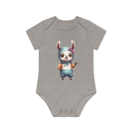 SnuggleNest Organic Baby Bodysuit (Short Sleeves) Sheep