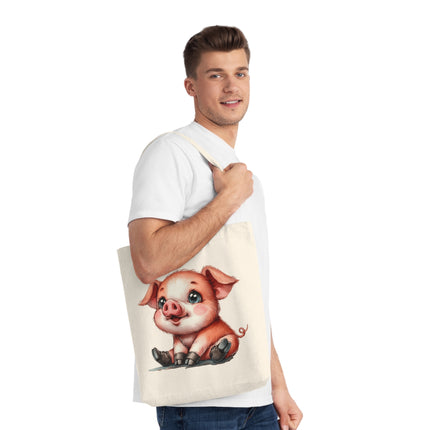 Καμβά sustainstyle Tote Bag: Eco -Conscious Fashion - Pig