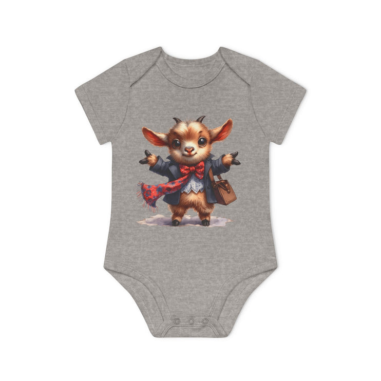 SnuggleNest Organic Baby Bodysuit (Short Sleeves) Goat