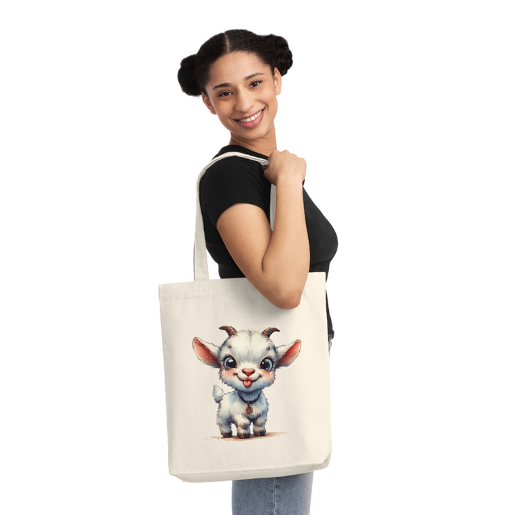 Καμβά sustainstyle Tote Bag: Οικολογική συνειδητή μόδα - Cute baby Goat