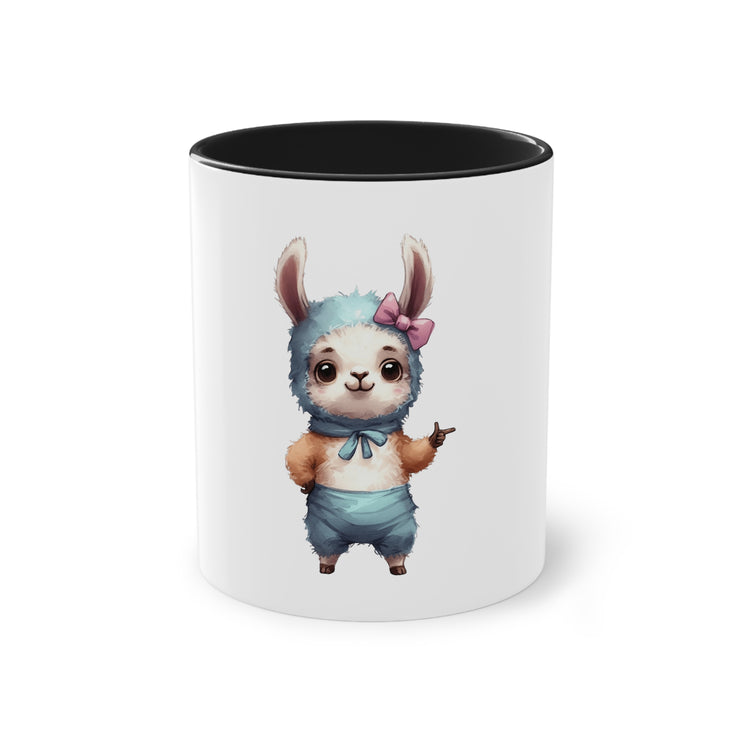 Harmony Two-Tone Coffee Mug: Sip in Style, Revel in Comfort - Rabbit