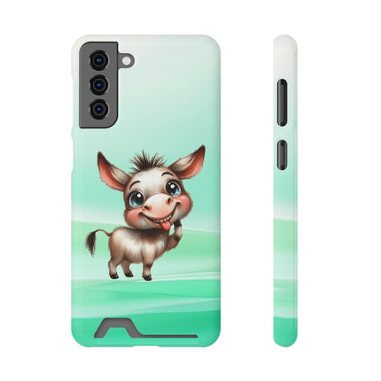 EnchantGuard Phone Case with Card Holder: Style Meets Functionality - Donkey