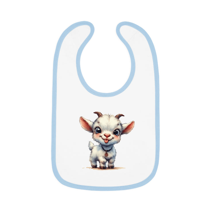 CharmChomp Contrast Σαλιάρα: Stylish & Practical Meal Time Magic! Cute Baby Goat