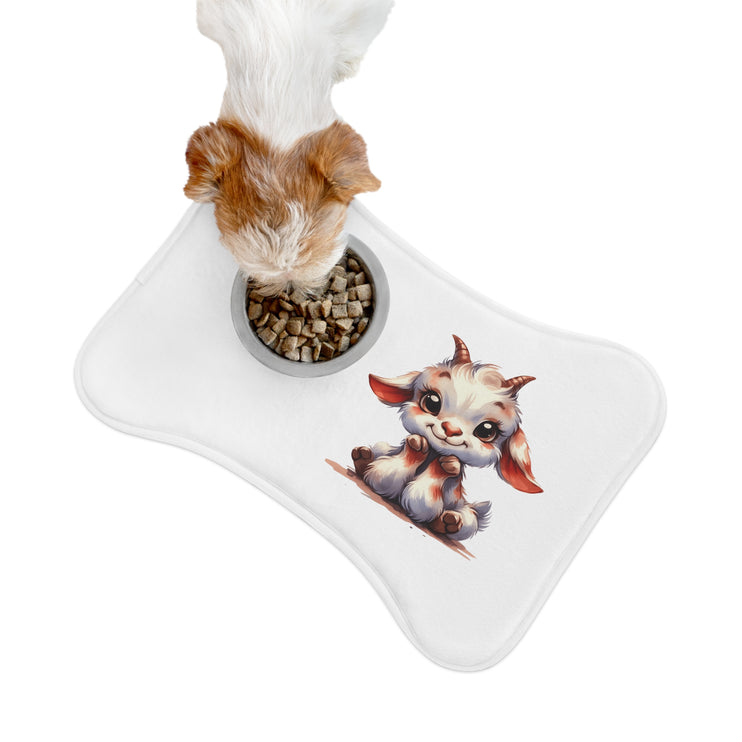 CharmPaws Pet Feeding Mats: Keep Mealtime Mess-Free & Stylish! - Goat