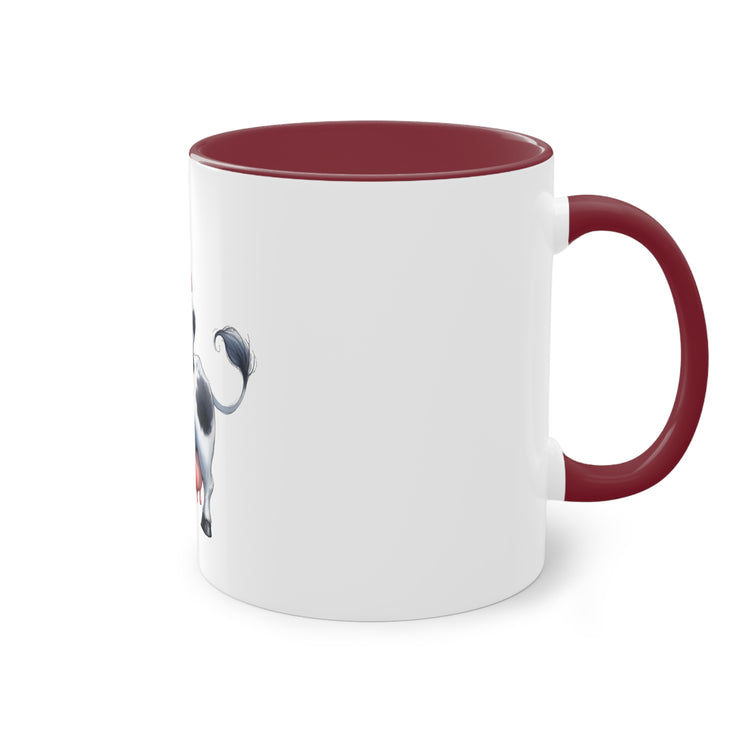 Harmony Two-Tone Coffee Mug: Sip in Style, Revel in Comfort - Cow