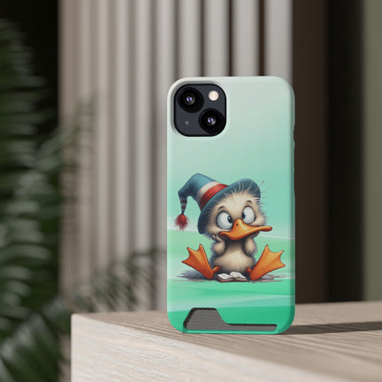 EnchantGuard Phone Case with Card Holder: Style Meets Functionality - Duck