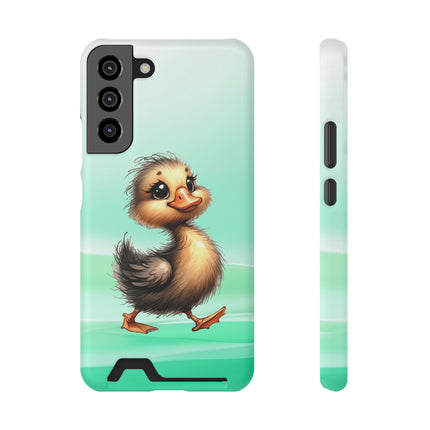 EnchantGuard Phone Case with Card Holder: Style Meets Functionality - Duck