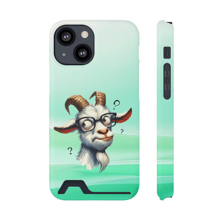 EnchantGuard Phone Case with Card Holder: Style Meets Functionality - Goat