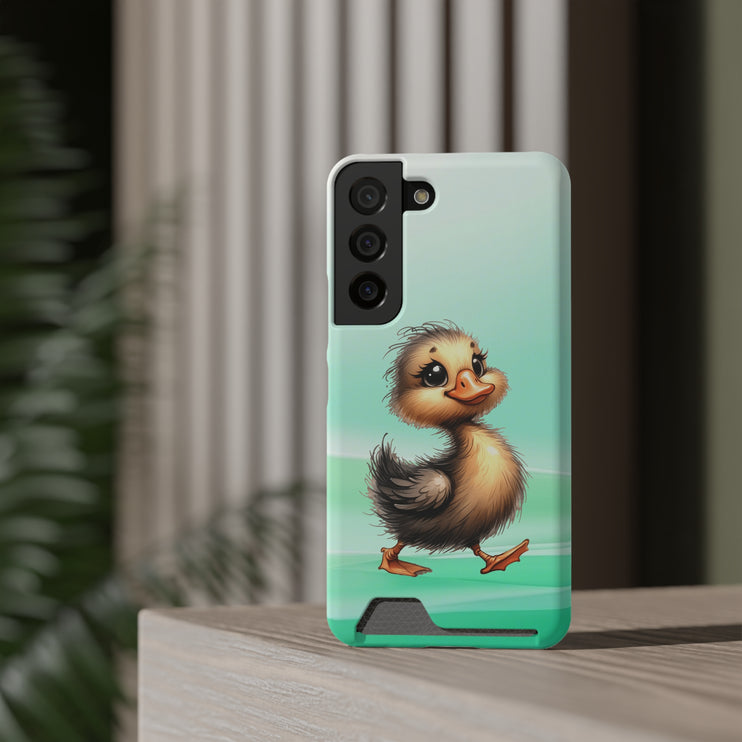 EnchantGuard Phone Case with Card Holder: Style Meets Functionality - Duck