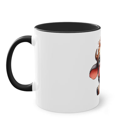 Harmony Two-Tone Coffee Mug: Sip in Style, Revel in Comfort - Cow