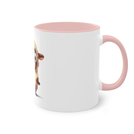 Harmony Two-Tone Coffee Mug: Sip in Style, Revel in Comfort - Sheep