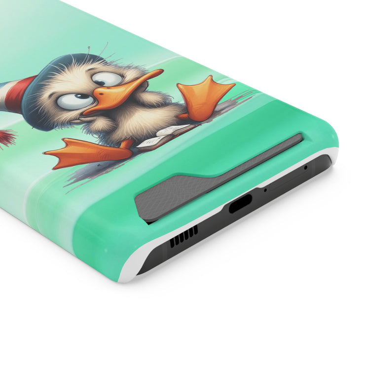 EnchantGuard Phone Case with Card Holder: Style Meets Functionality - Duck