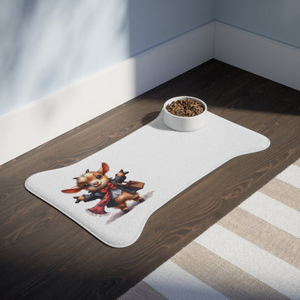 CharmPaws Pet Feeding Mats: Keep Mealtime Mess-Free & Stylish! - Goat