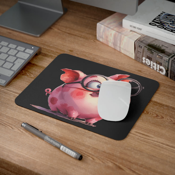 WhimsyWonder Pad Mouse Desk: Εξατομικευμένη γοητεία για το χώρο εργασίας σας - Cute Pig in Glasses