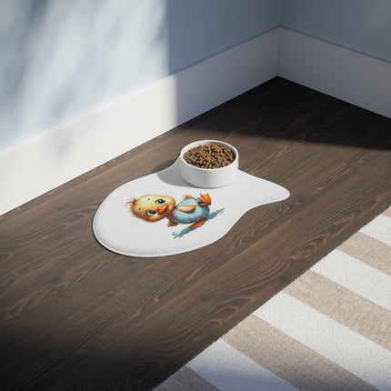 CharmPaws Pet Feeding Mats: Keep Mealtime Mess-Free & Stylish! Duck