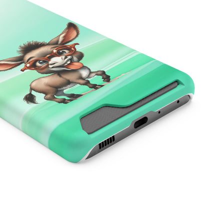 EnchantGuard Phone Case with Card Holder: Style Meets Functionality - Donkey