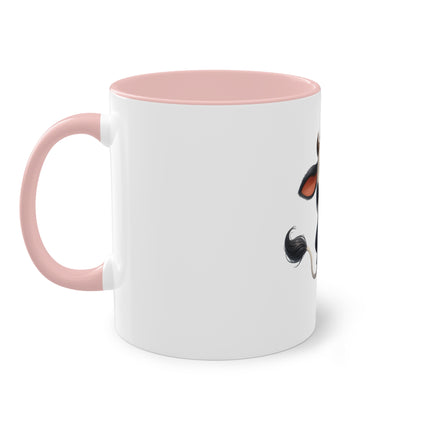 Harmony Two-Tone Coffee Mug: Sip in Style, Revel in Comfort - Cow