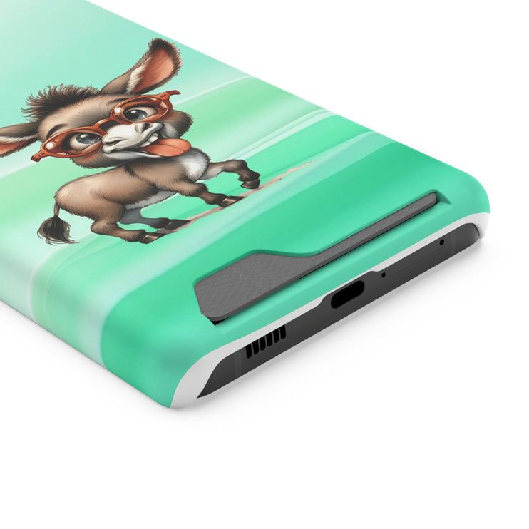 EnchantGuard Phone Case with Card Holder: Style Meets Functionality - Donkey