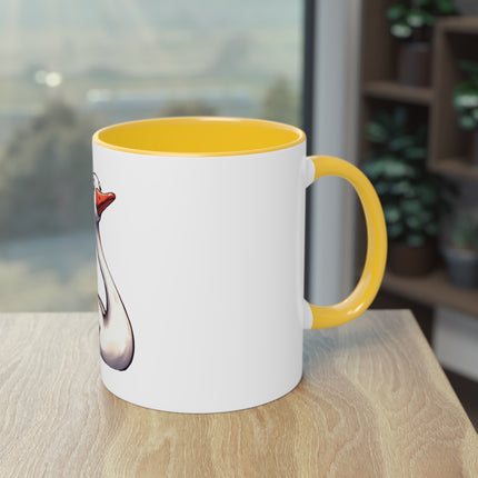 Harmony Two-Tone Coffee Mug: Sip in Style, Revel in Comfort - Swan