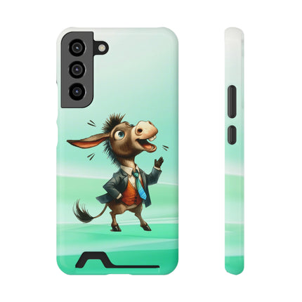 EnchantGuard Phone Case with Card Holder: Style Meets Functionality - Donkey