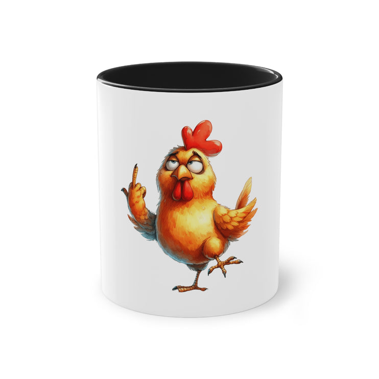 Harmony Two-Tone Coffee Mug: Sip in Style, Revel in Comfort - Chicken