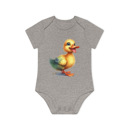 SnuggleNest Organic Baby Bodysuit (Short Sleeves) Duck