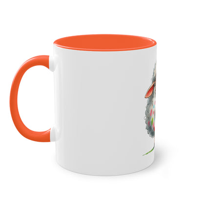 Harmony Two-Tone Coffee Mug: Sip in Style, Revel in Comfort - Sheep