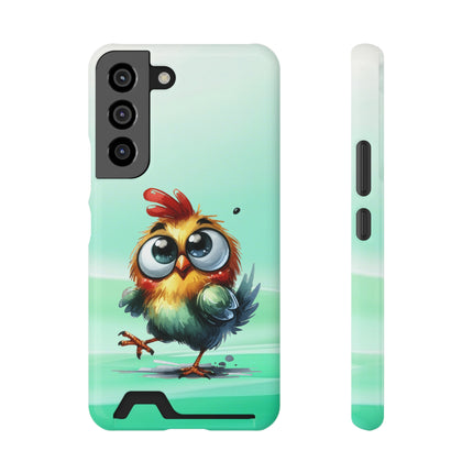 EnchantGuard Phone Case with Card Holder: Style Meets Functionality - Chicken