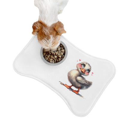 CharmPaws Pet Feeding Mats: Keep Mealtime Mess-Free & Stylish! - Duck