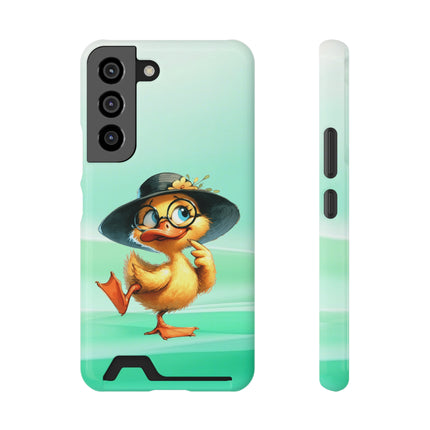 EnchantGuard Phone Case with Card Holder: Style Meets Functionality - Duck