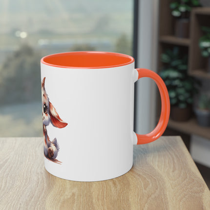 Harmony Two-Tone Coffee Mug: Sip in Style, Revel in Comfort - Goat