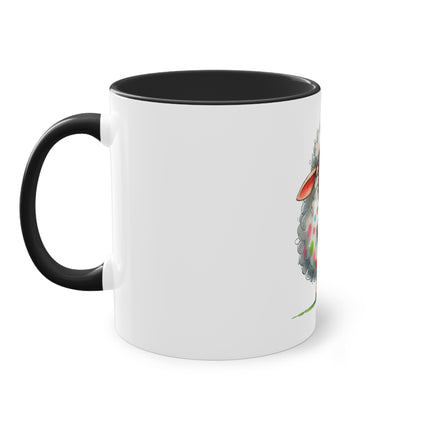 Harmony Two-Tone Coffee Mug: Sip in Style, Revel in Comfort - Sheep