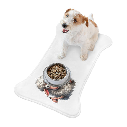 CharmPaws Pet Feeding Mats: Keep Mealtime Mess-Free & Stylish! - Sheep