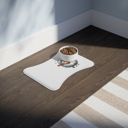 CharmPaws Pet Feeding Mats: Keep Mealtime Mess-Free & Stylish! - Sheep