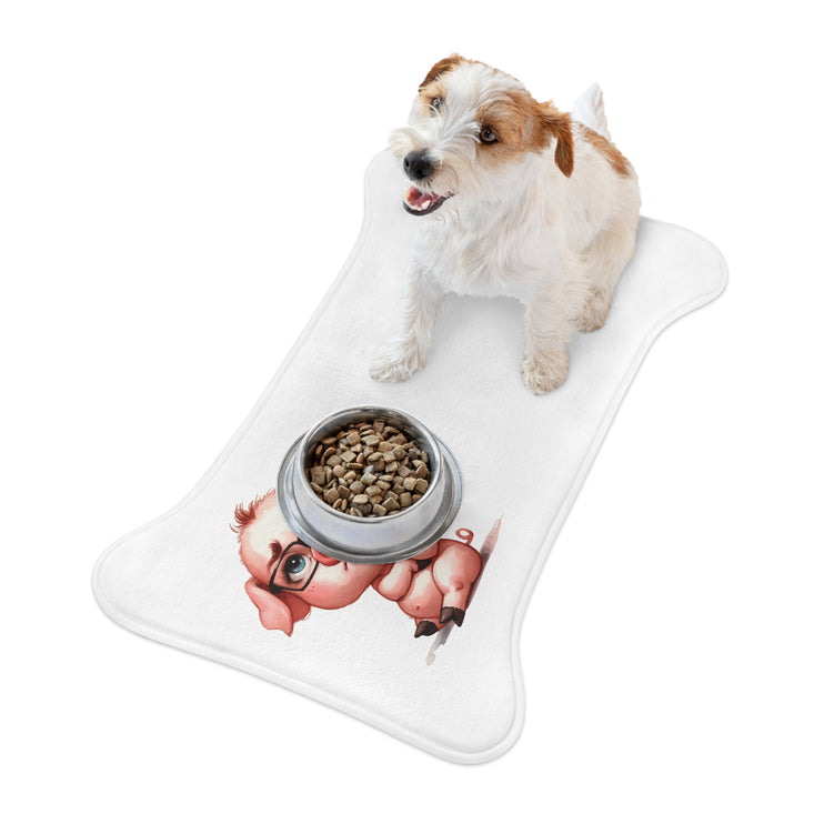 CharmPaws Pet Feeding Mats: Keep Mealtime Mess-Free & Stylish! - Pig