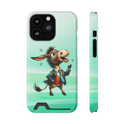 EnchantGuard Phone Case with Card Holder: Style Meets Functionality - Donkey