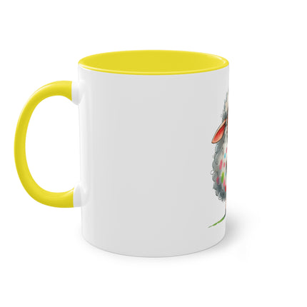 Harmony Two-Tone Coffee Mug: Sip in Style, Revel in Comfort - Sheep