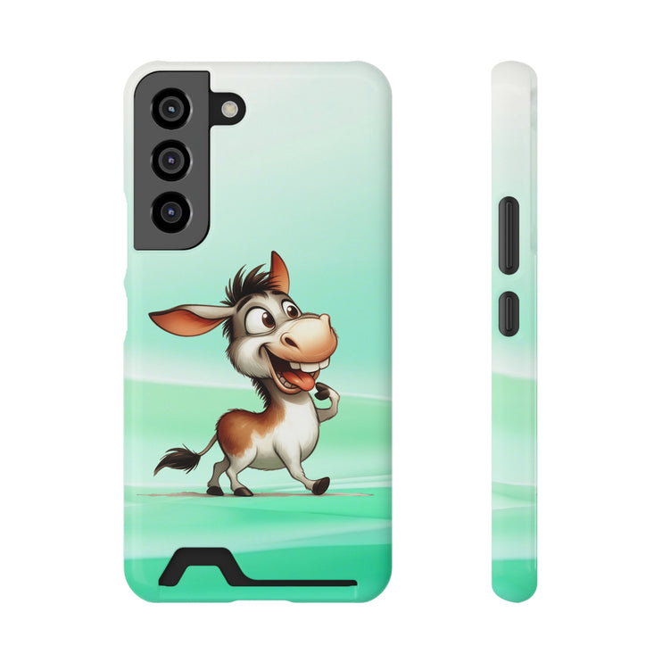 EnchantGuard Phone Case with Card Holder: Style Meets Functionality - Donkey