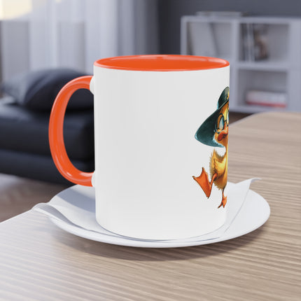 Harmony Two-Tone Coffee Mug: Sip in Style, Revel in Comfort - Duck