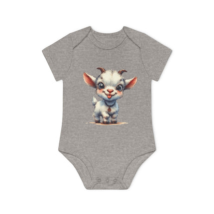 SnuggleNest Organic Baby Bodysuit (Short Sleeves) Goat