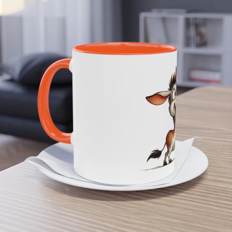 Harmony Two-Tone Coffee Mug: Sip in Style, Revel in Comfort - Donkey