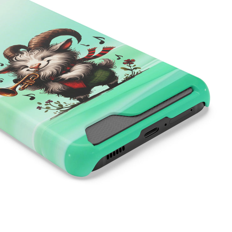 EnchantGuard Phone Case with Card Holder: Style Meets Functionality - Goat