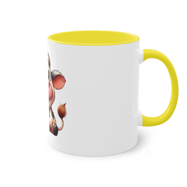 Harmony Two-Tone Coffee Mug: Sip in Style, Revel in Comfort - Cow