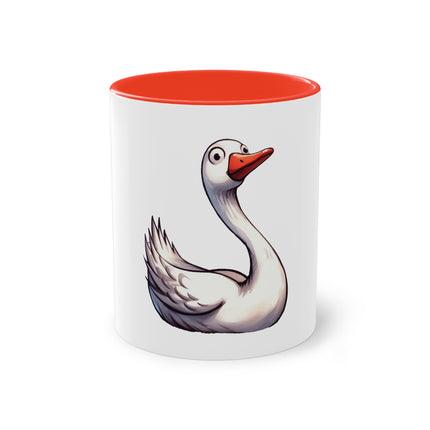 Harmony Two-Tone Coffee Mug: Sip in Style, Revel in Comfort - Swan