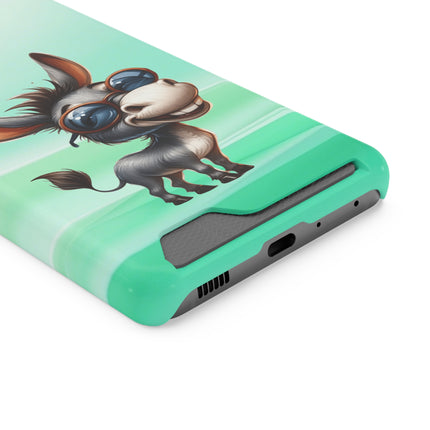 EnchantGuard Phone Case with Card Holder: Style Meets Functionality - Donkey