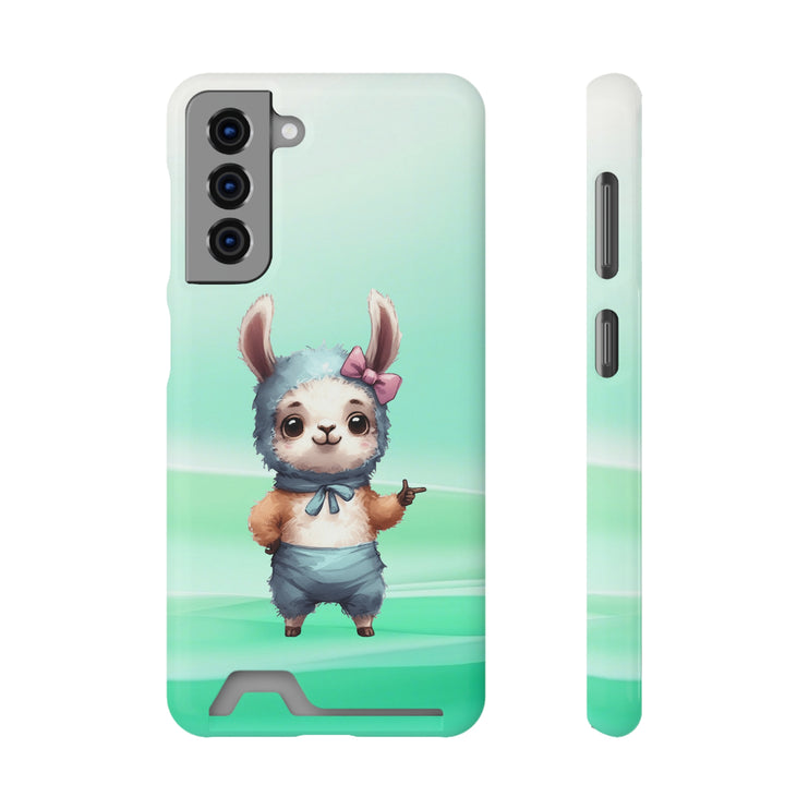 EnchantGuard Phone Case with Card Holder: Style Meets Functionality - Rabbit